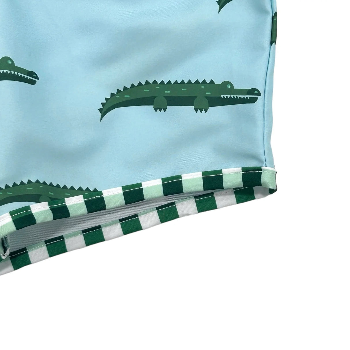 Sugar Bee Clothing Blue Alligator Boy Summer Swim Shorts