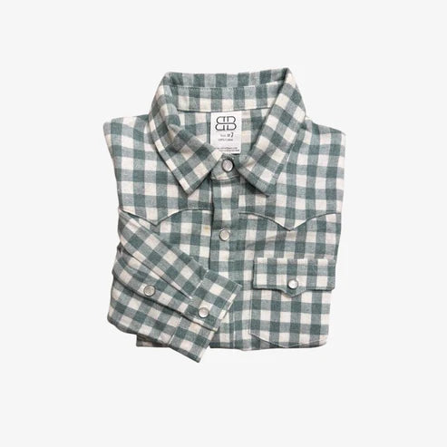 Velvet Fawn Kasey Button Down | Green Plaid