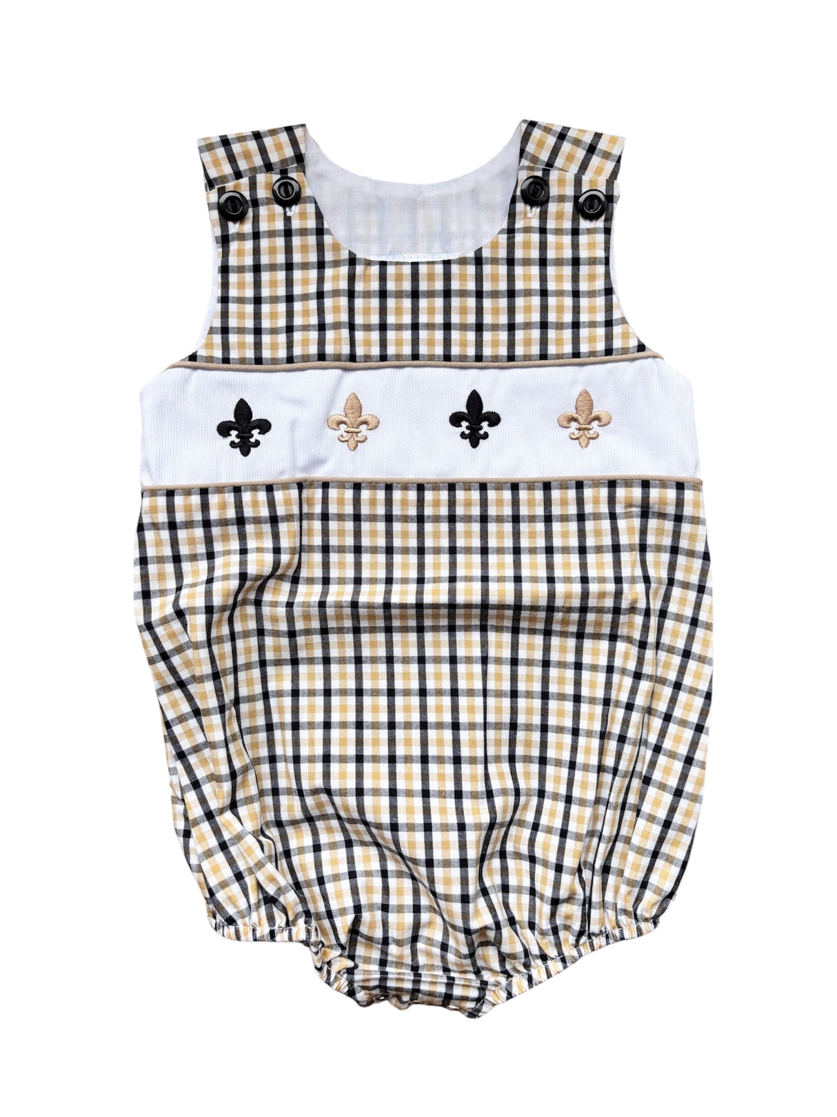 Saints Smock Plaid Bubble