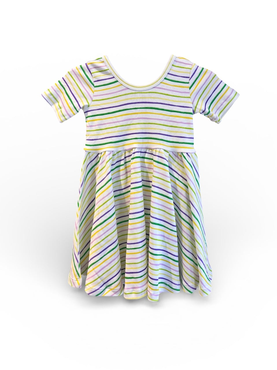 Carnival Time Short Sleeved Organic Cotton Twirl Dress