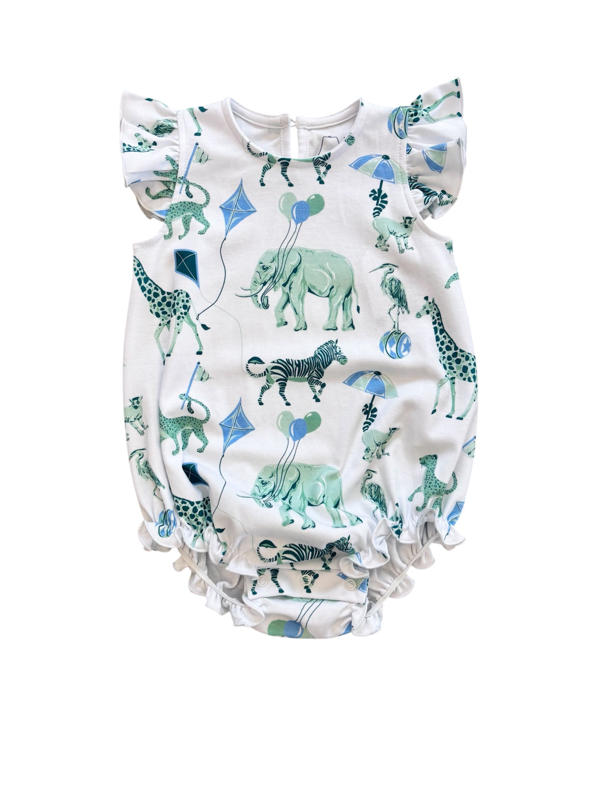 Heyward House Spearmint Safari Sleeveless Classic Pima Bubble