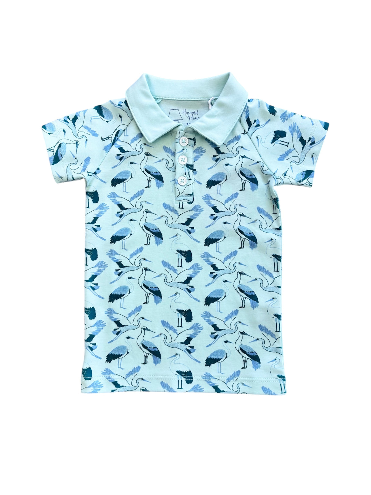 Heyward House Stork Study Short Sleeve Pima Polo Shirt