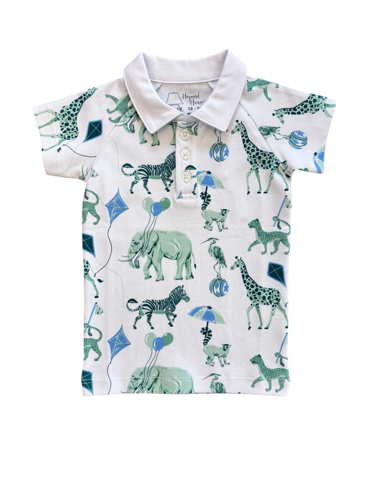 Heyward House Spearmint Safari Short Sleeve Pima Polo Shirt