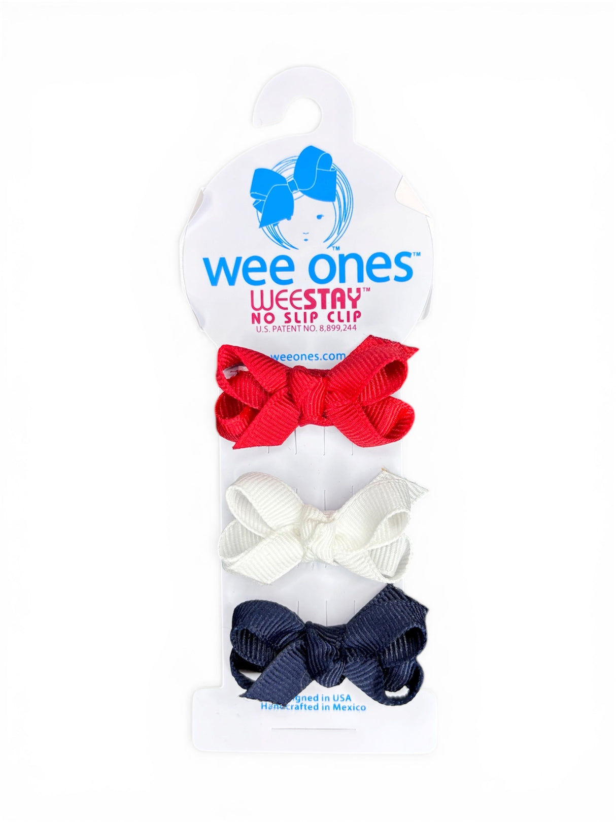 Wee Ones Multipack Red Baby Grosgrain Bows | Knot Wrap