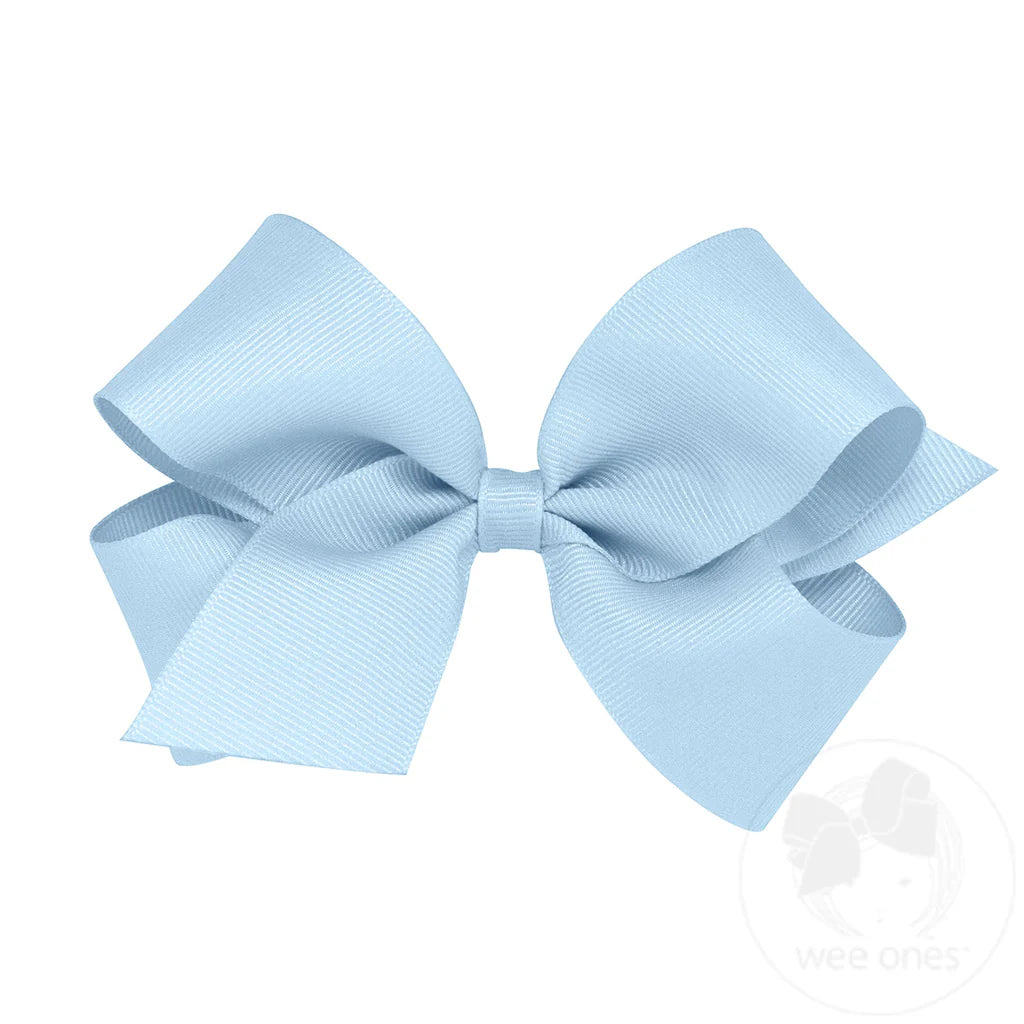 Wee Ones Millenium Blue Medium Classic Grosgrain Hair Bow