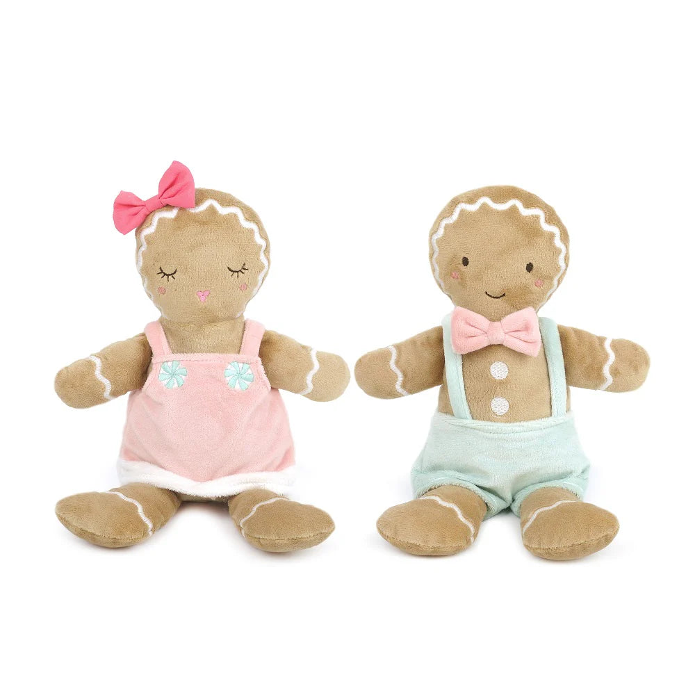 Mon Ami Pastel Gingerbread Boy and Girl Plush Toy Set