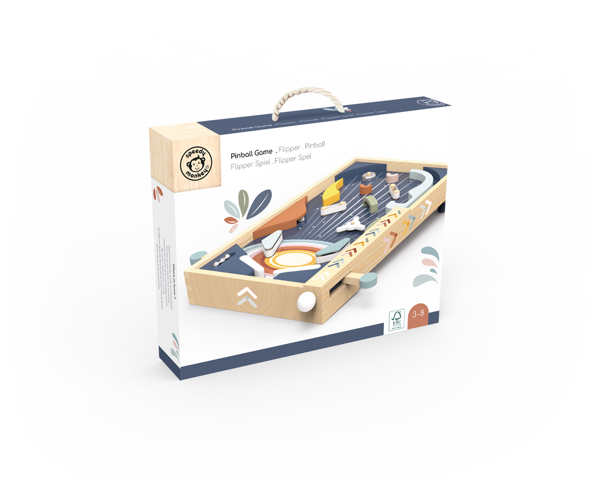 Speedy Monkey Wooden Pinball Game