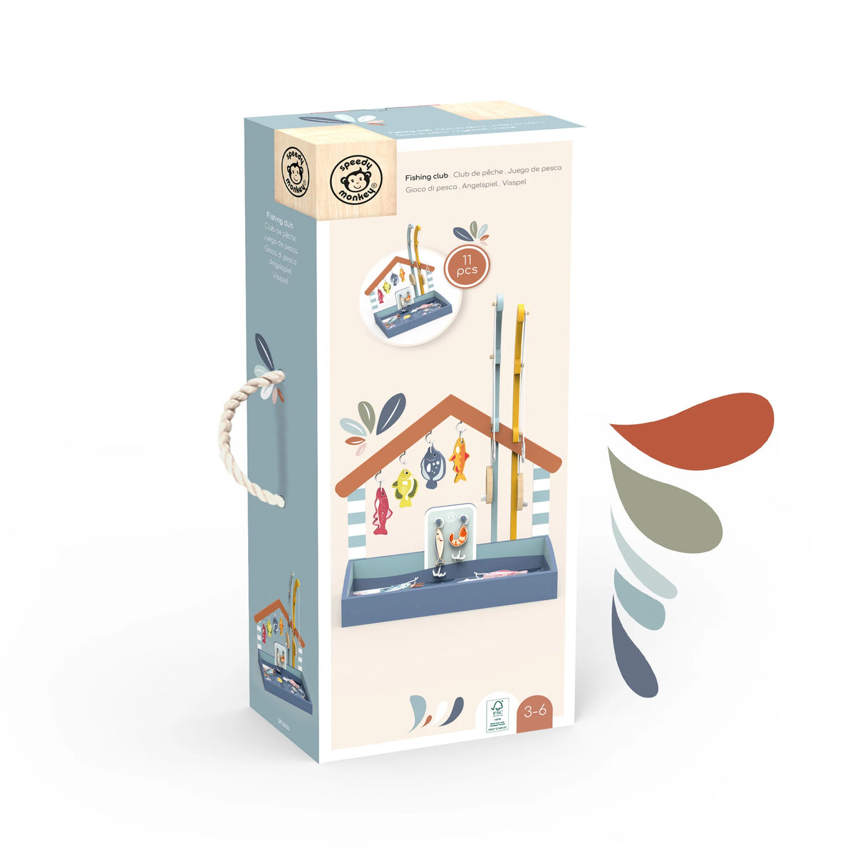 Speedy Monkey Fishing Club Wooden Fishing Toy