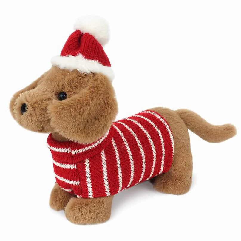 Mon Ami Jingle Holiday Dachshund Plush Toy