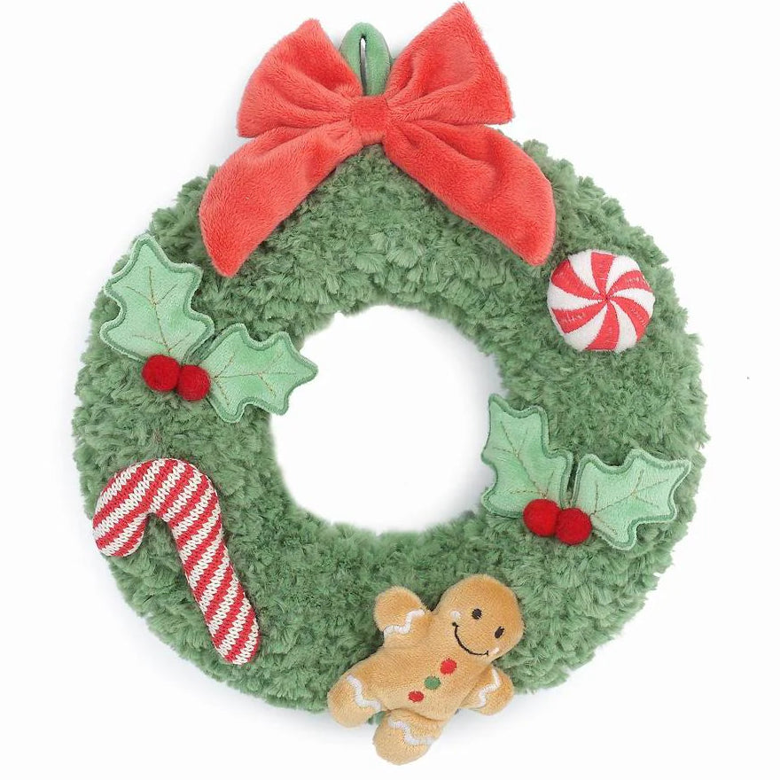Mon Ami Festive Wreath Plush Toy | Green