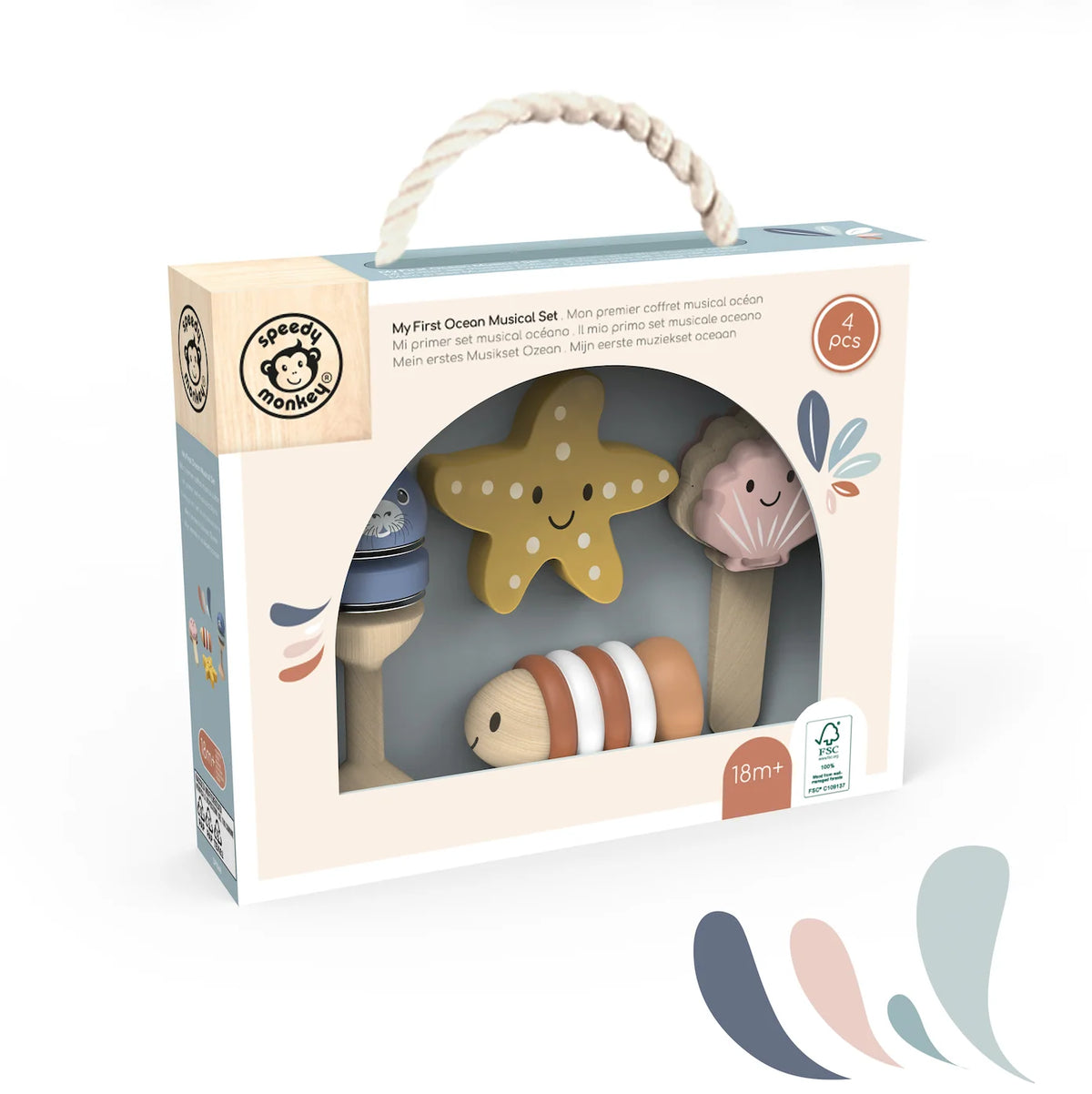 Speedy Monkey My First Ocean Wooden Musical Set