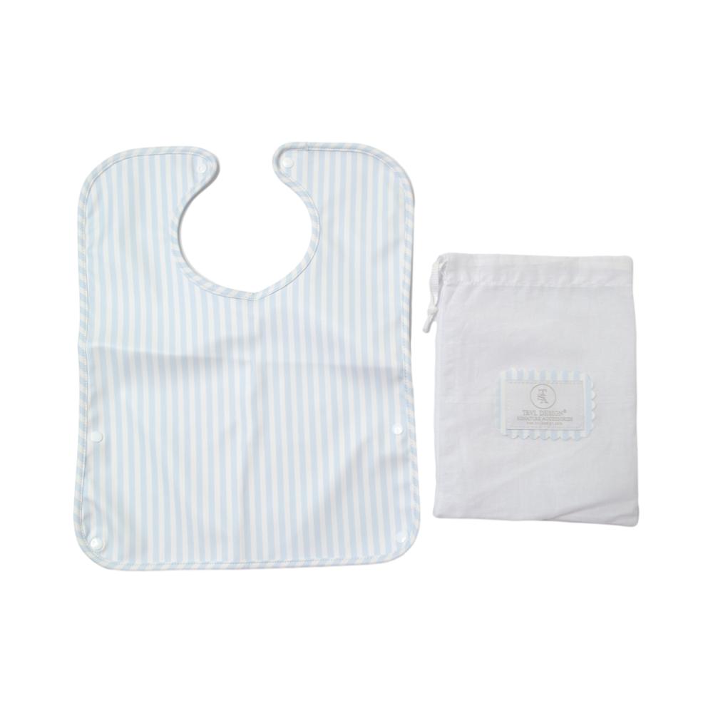 TRVL Design Best Bib Coated Foldable Pocket Bib | Pimlico Stripe Blue