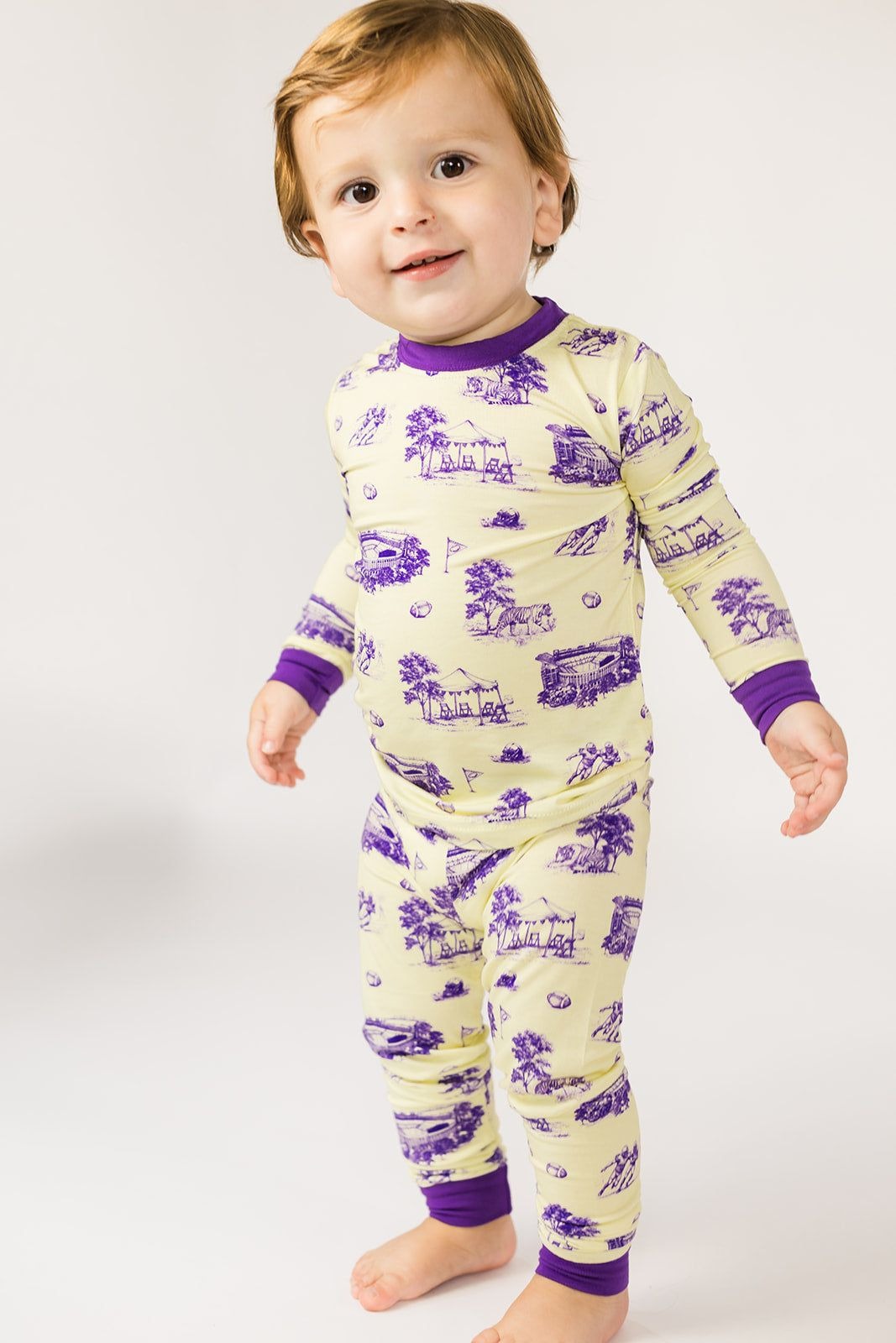 Southern Slumber Tiger Toile 2 Piece Bamboo Pajama Set