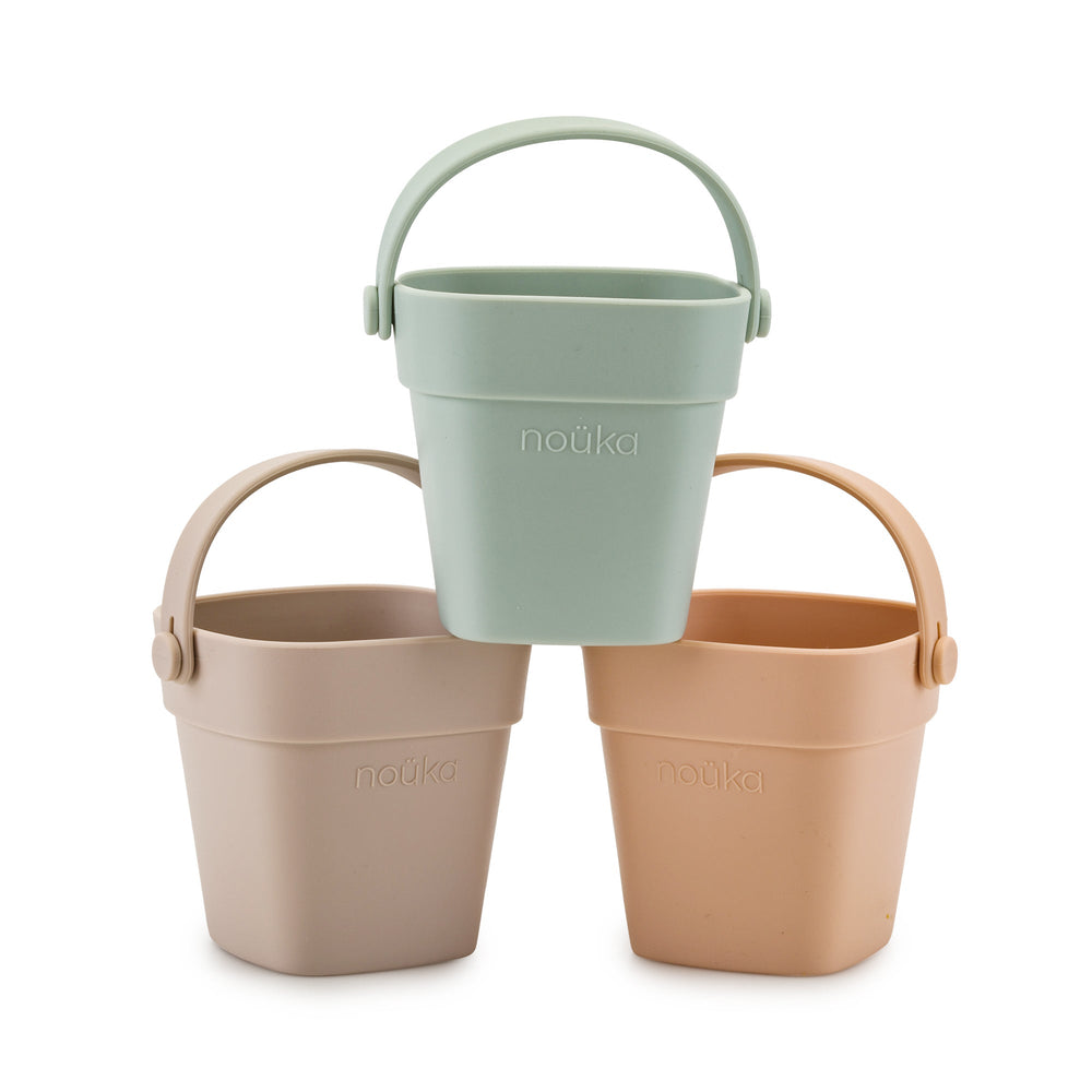 nouka Silicone Tiny Bath Stacking Buckets