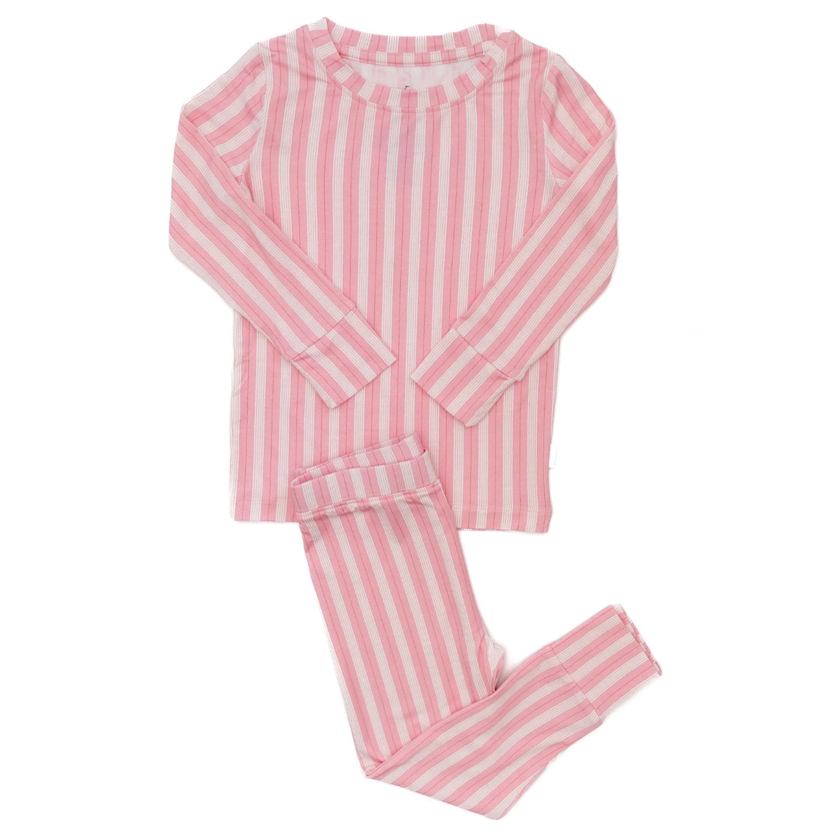 Uptown Baby Red and White Stripes Bamboo 2-Piece Pajama Set