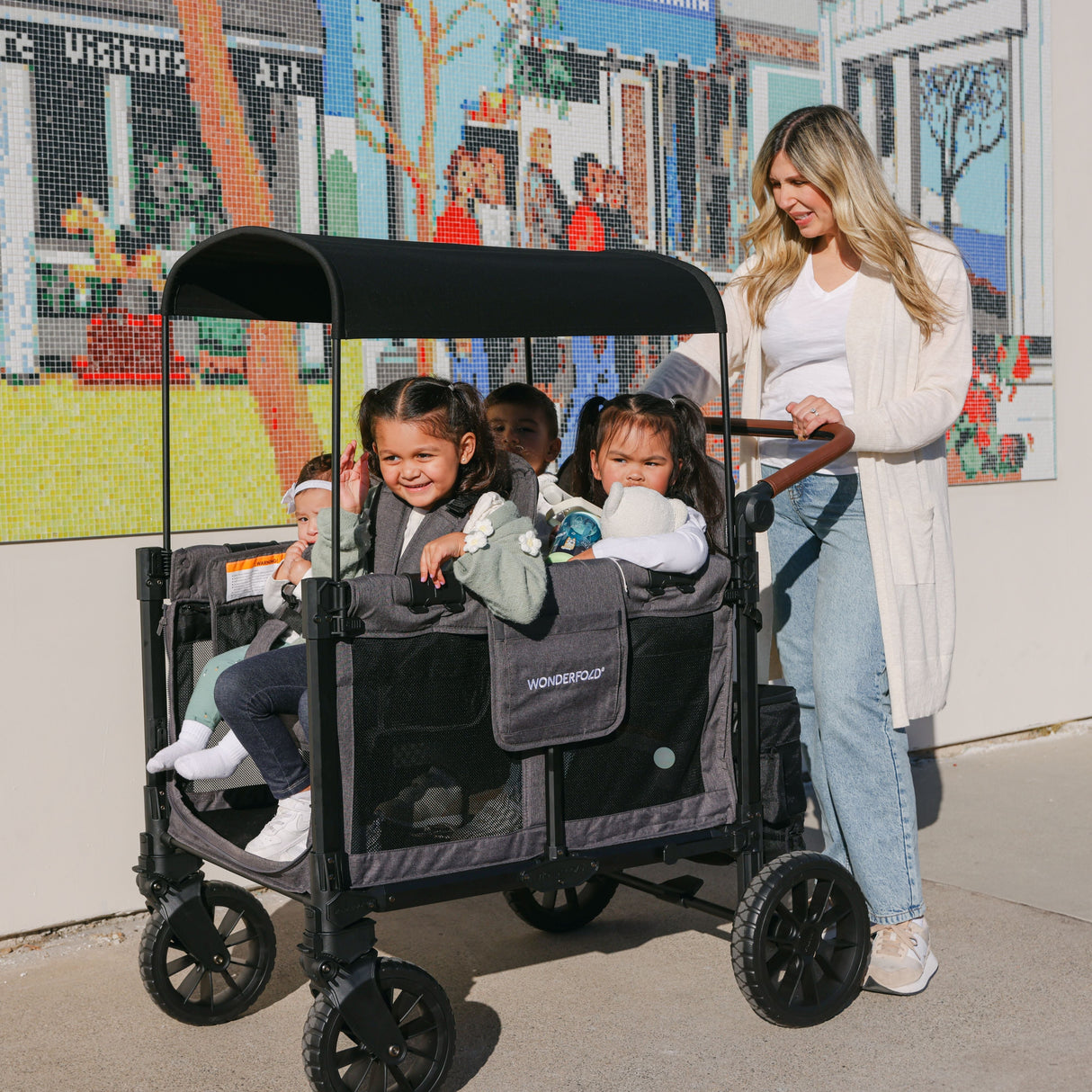 Wonderfold W4 Luxe Pro 4-Seater Stroller Wagon
