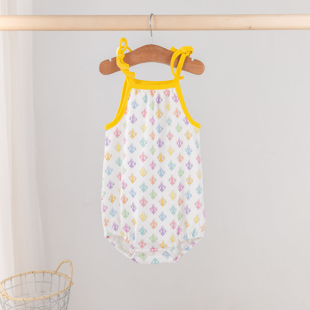 Nola Tawk Fleur De Fun Organic Cotton Shoulder-Tie Onesie