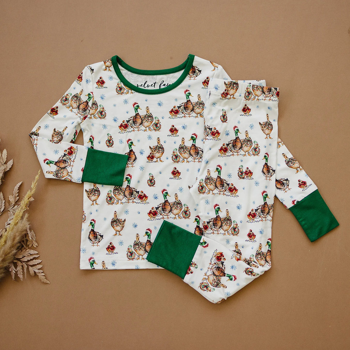 Velvet Fawn Reindeer Bamboo Pajama Set