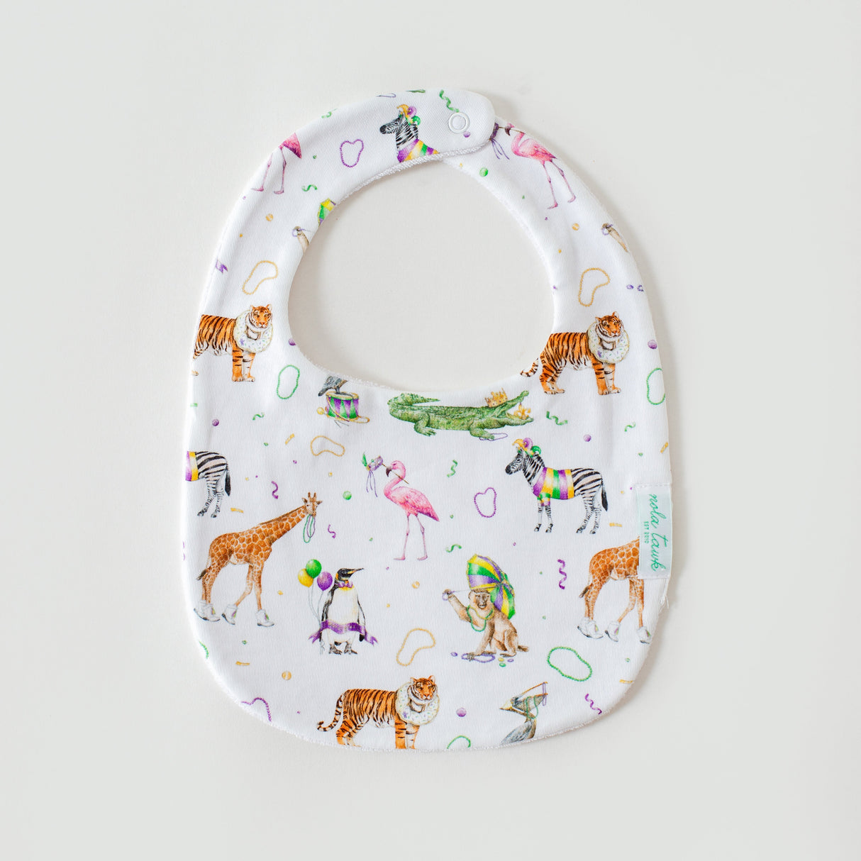 Nola Tawk Zoo Krewe Organic Cotton Baby Bib
