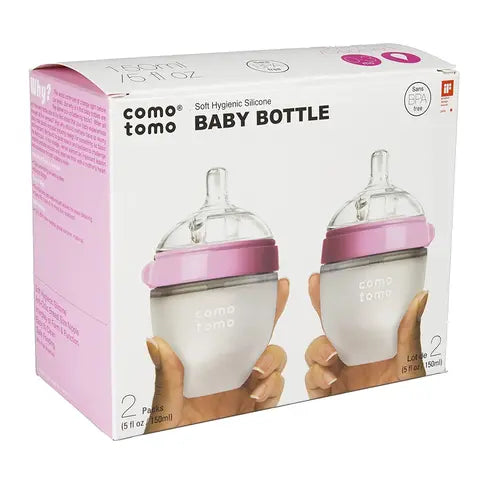 Comotomo Baby Bottle (2-Pack) Pink