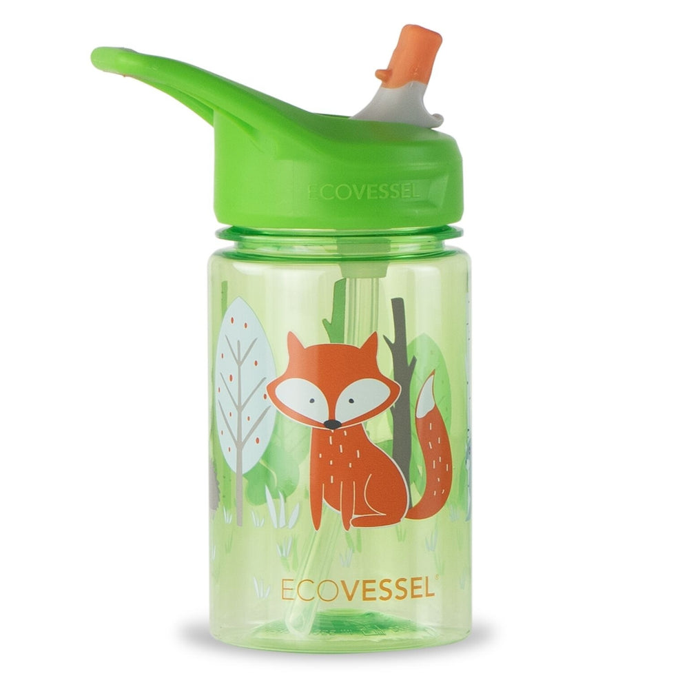 EcoVessel 12 oz Splash Kids Tritan BPA-Free Free Water Bottle with Flip Straw Lid