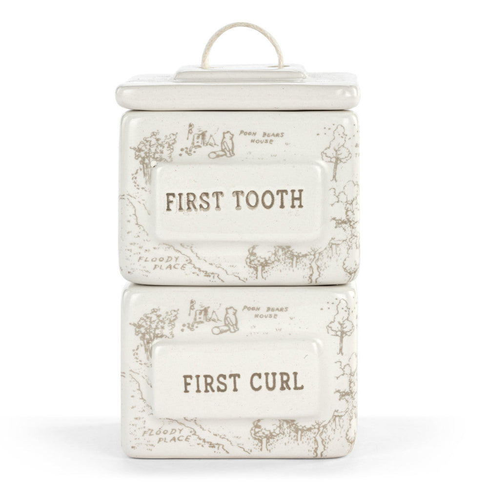 Demdaco Winnie the Pooh Baby | First Tooth and Curl Keepsake Box