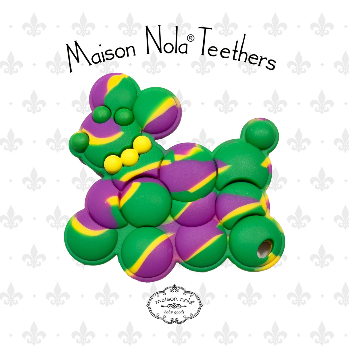 Bead Dog Silicone Teether | Marble