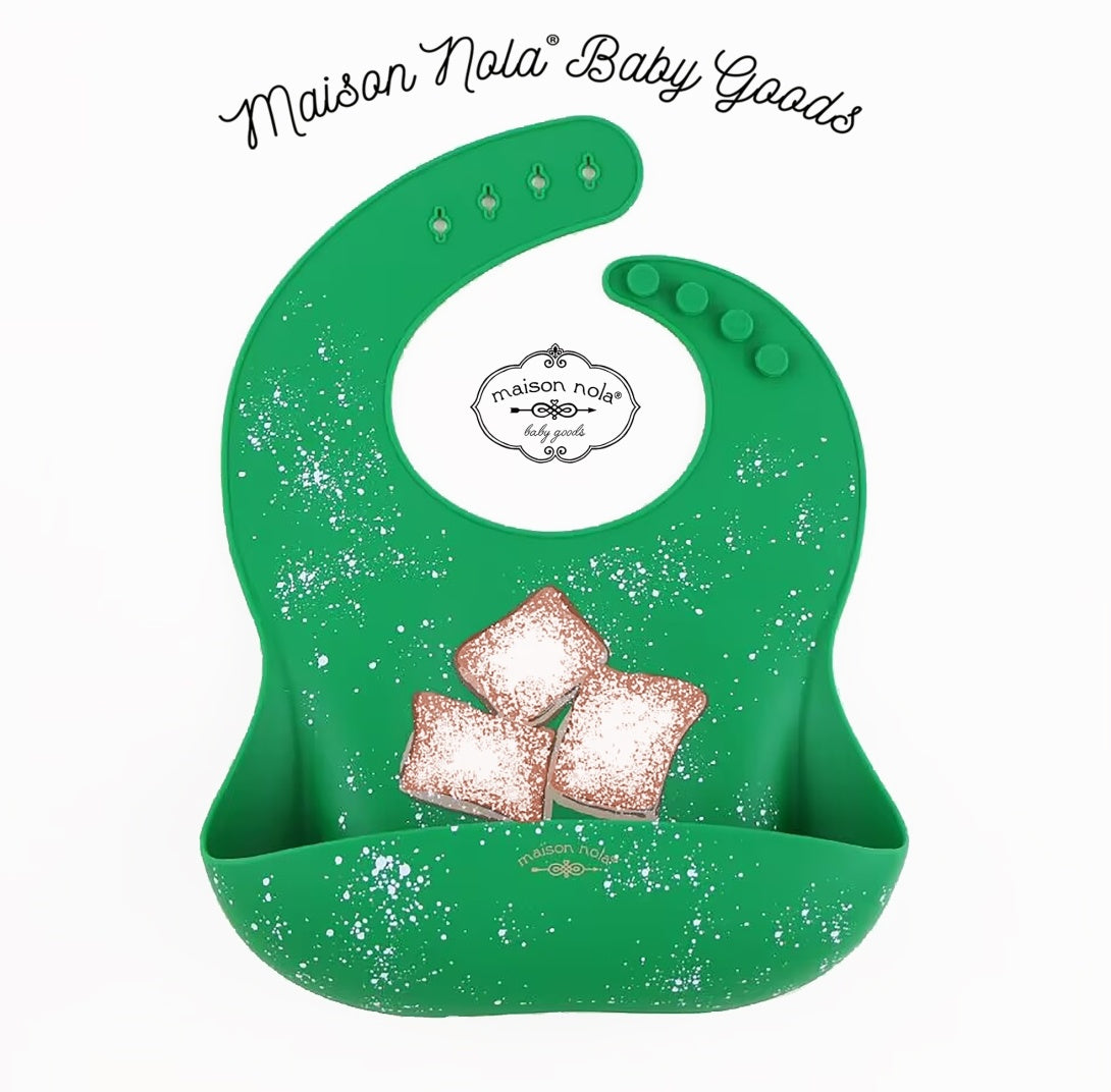 Baby's First Beignet Gift Bundle | Silicone Bucket Bib and Teether