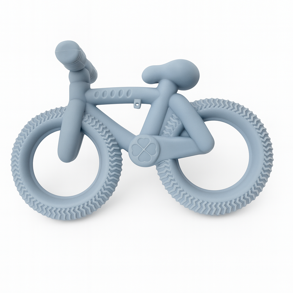 Sugar + Maple Silicone Bike Teether | Blue