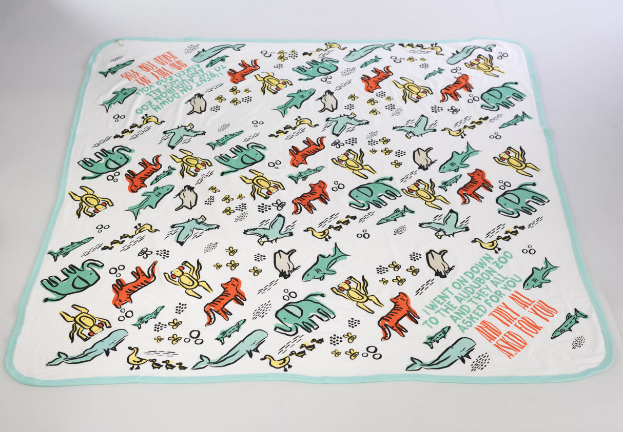 The Parish Line They All Asked for You Bamboo Baby Swaddle | Blue