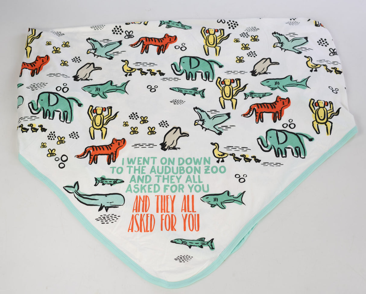 The Parish Line They All Asked for You Bamboo Baby Swaddle | Blue