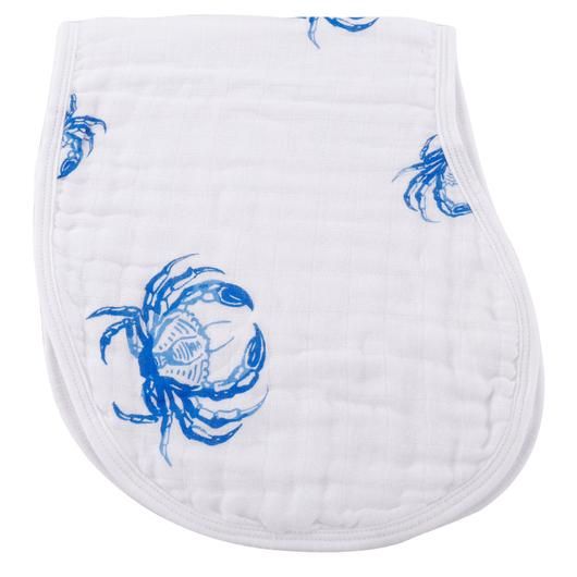 Blue Crab Bamboo 2-in-1 Burp Cloth & Bib