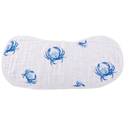 Blue Crab Bamboo 2-in-1 Burp Cloth & Bib