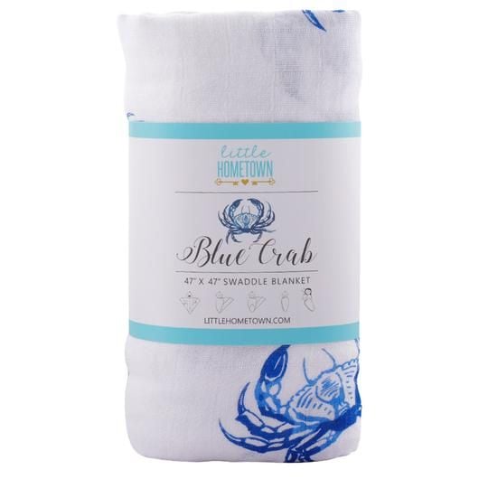 Blue Crab Bamboo Swaddle