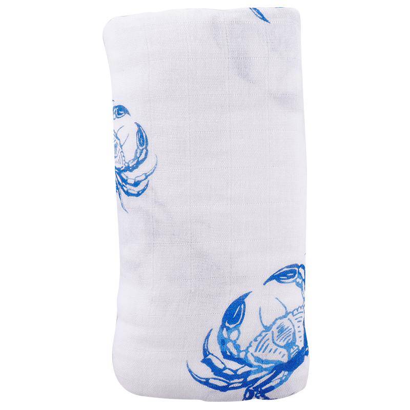 Blue Crab Bamboo Swaddle