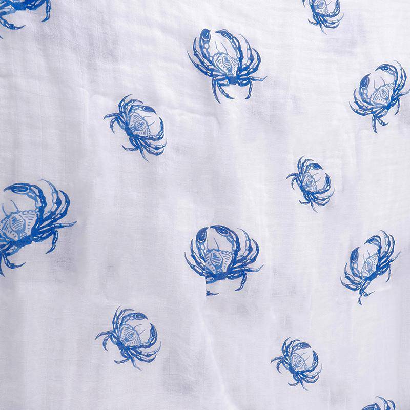 Blue Crab Bamboo Swaddle