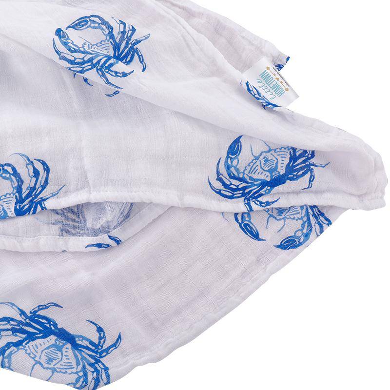 Blue Crab Bamboo Swaddle