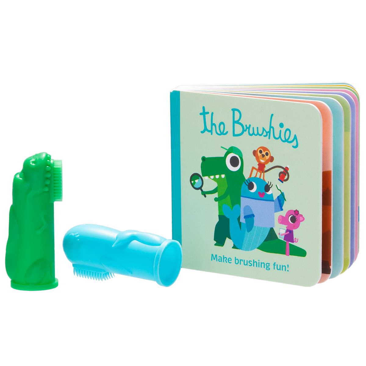 2-Pack of Brushies with Chomps the Dino & Willa the Whale Mini Book