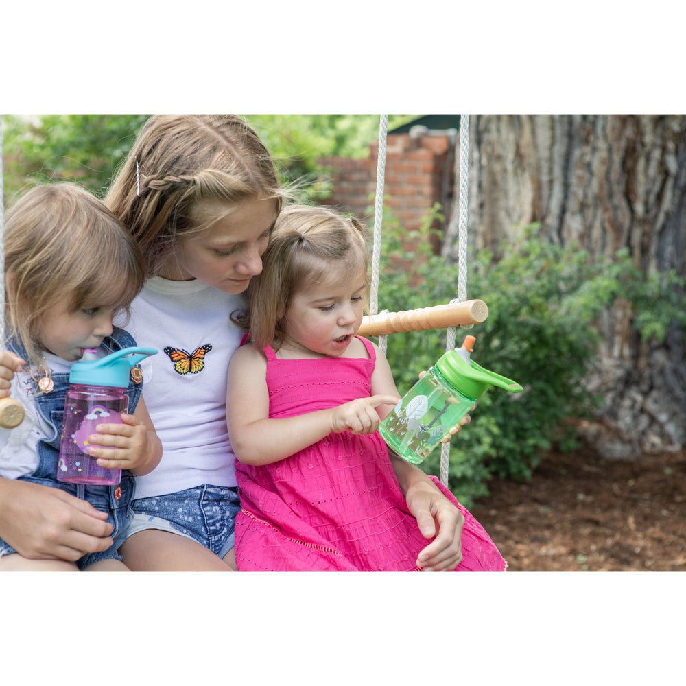 EcoVessel 12 oz Splash Kids Tritan BPA-Free Free Water Bottle with Flip Straw Lid