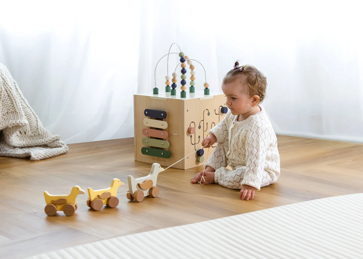 Coco Village Wooden Duck Family Pull Toy