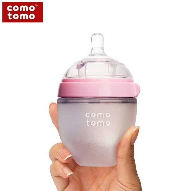 Comotomo Baby Bottle (2-Pack) Pink