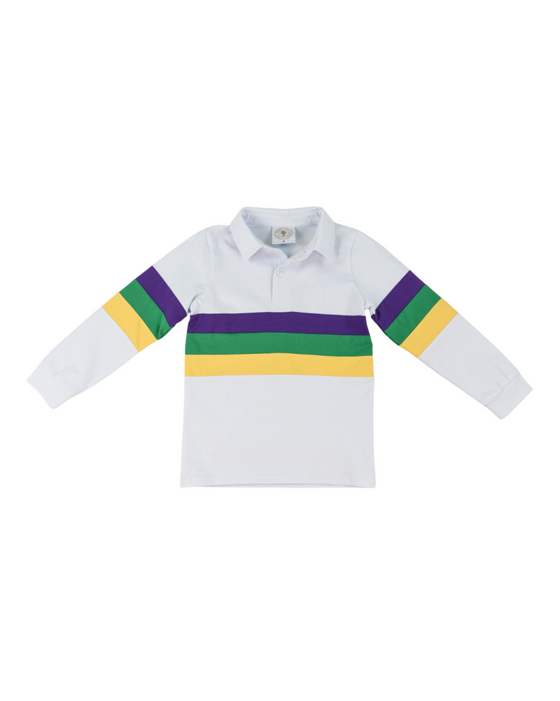 Cypress Row Mardi Gras Rugby Polo Shirt