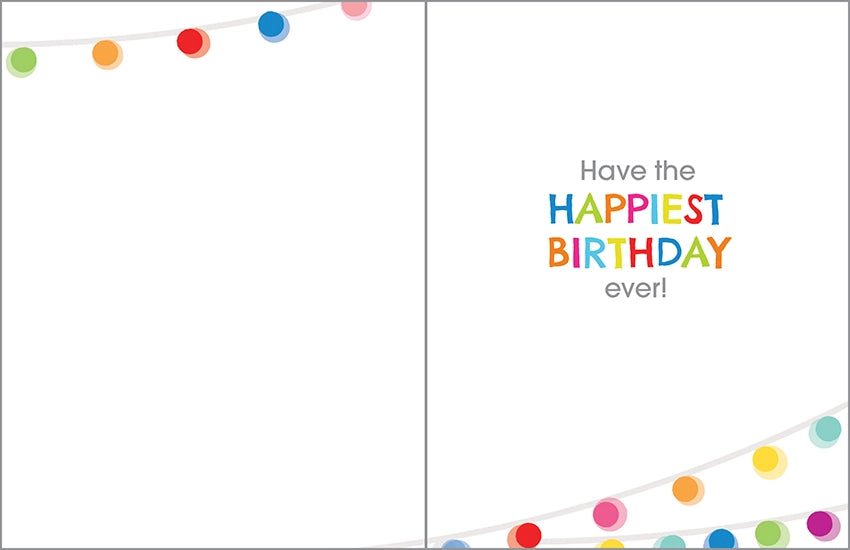 Gina B Designs Birthday Greeting Card | Happy Happy Lights
