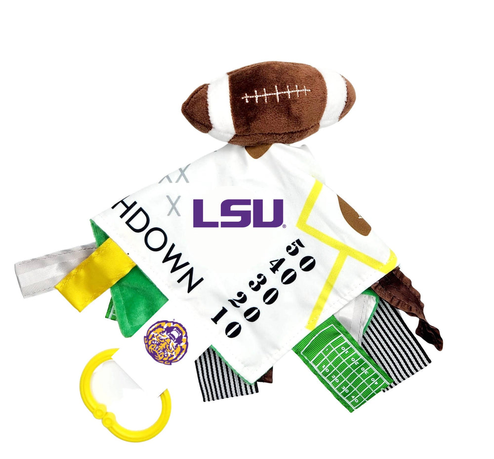 Baby Jack LSU Tigers Stroller Tag Toy Learning Lovey |  10x10 Football