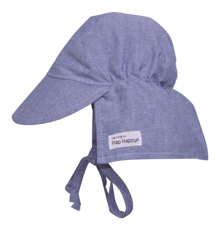 Original Flap Hat UPF 50+ with ties | Chambray