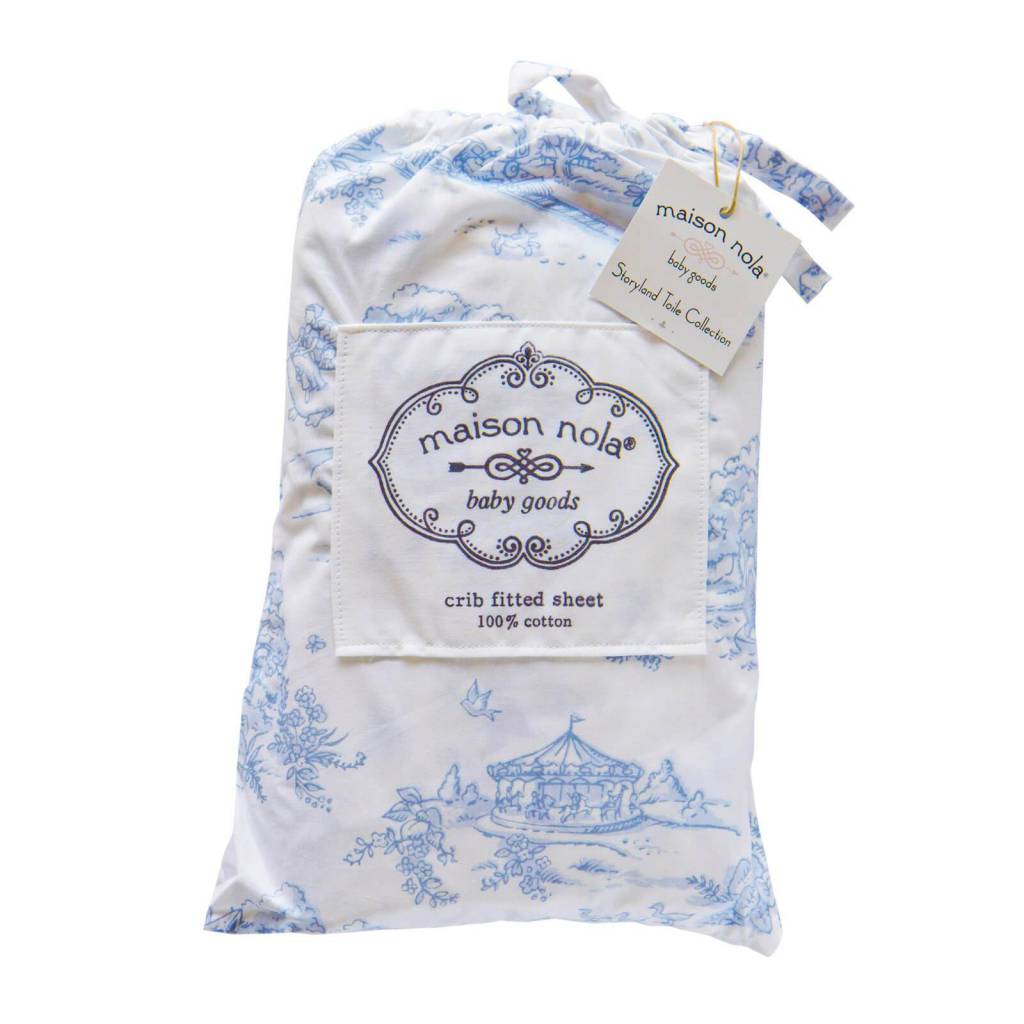 Storyland Toile Fitted Crib Sheet