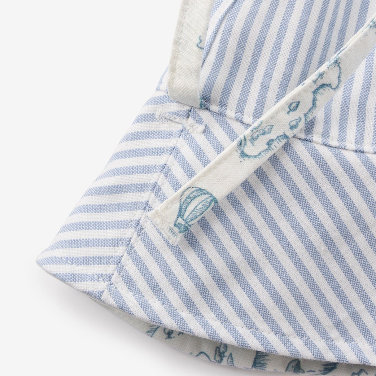 Elegant Baby Oxford Stripe & World Explorer Reversible Classic Sunhat