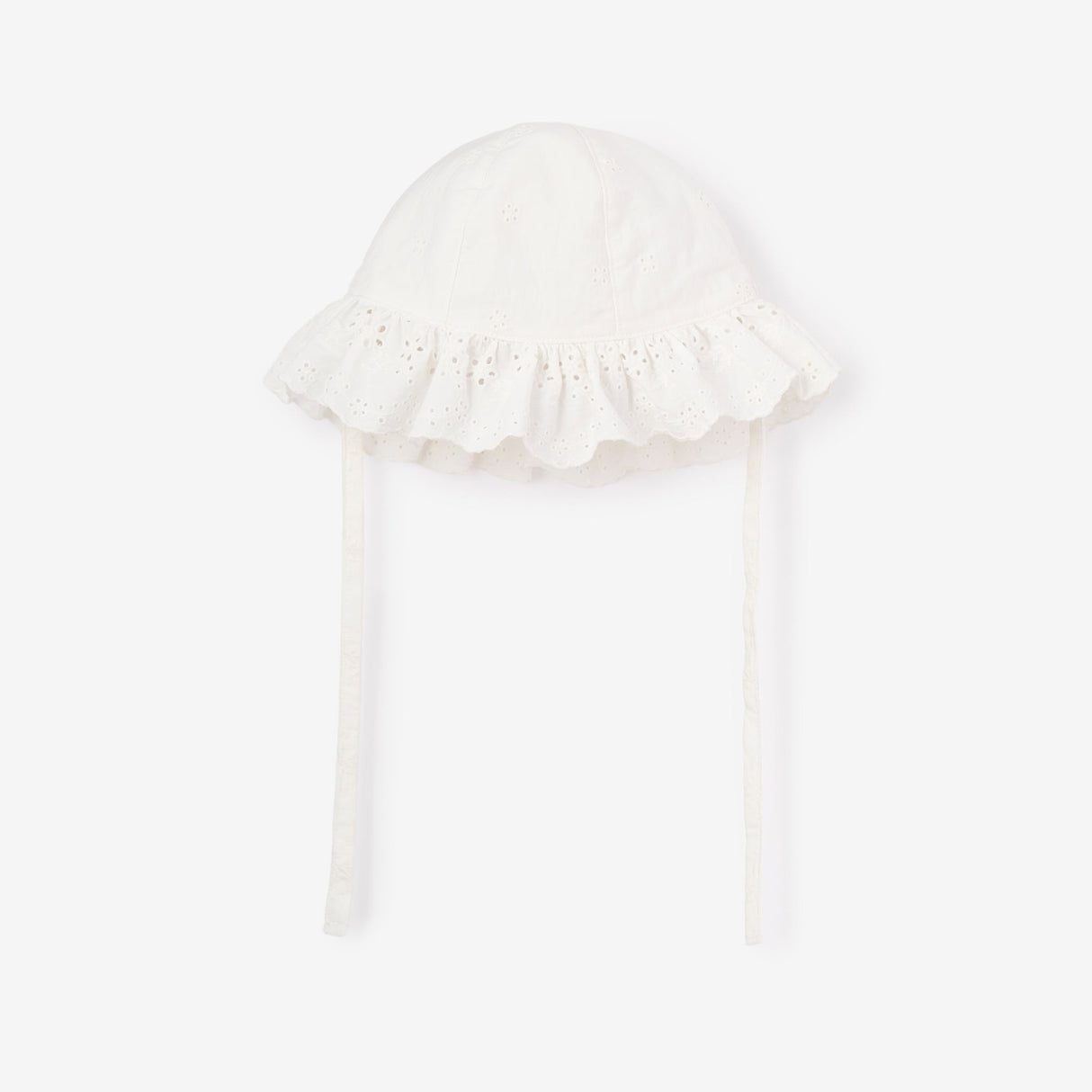 Elegant Baby Eyelet Lace Vintage Ruffle Sunhat