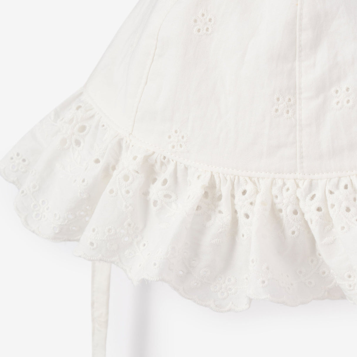 Elegant Baby Eyelet Lace Vintage Ruffle Sunhat