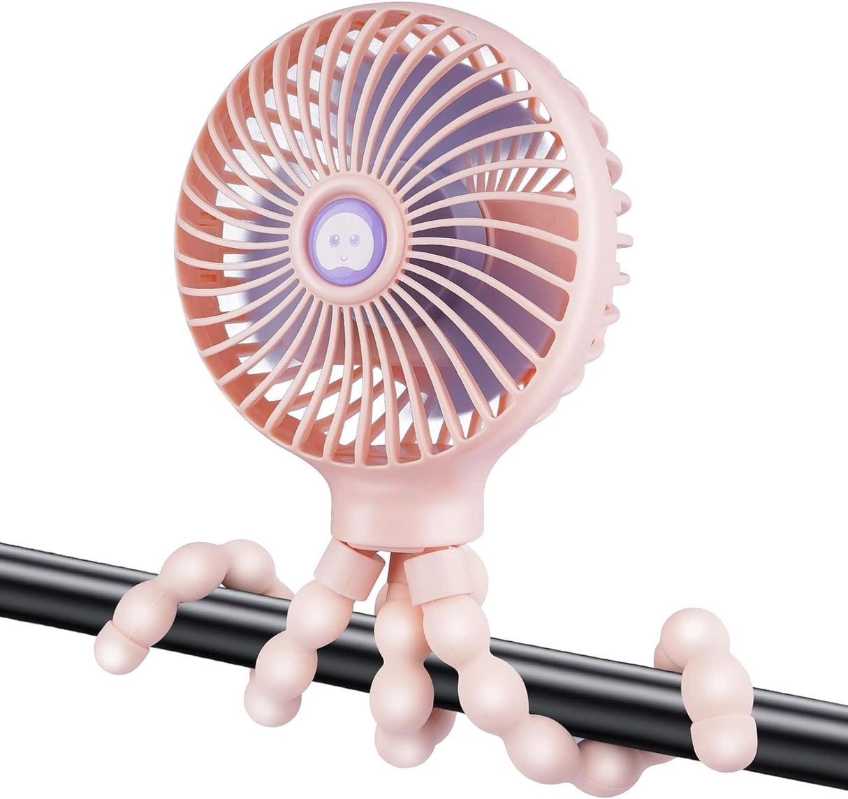 Tech Trendz Portable Rechargable Tripod Stroller Fan | Pink
